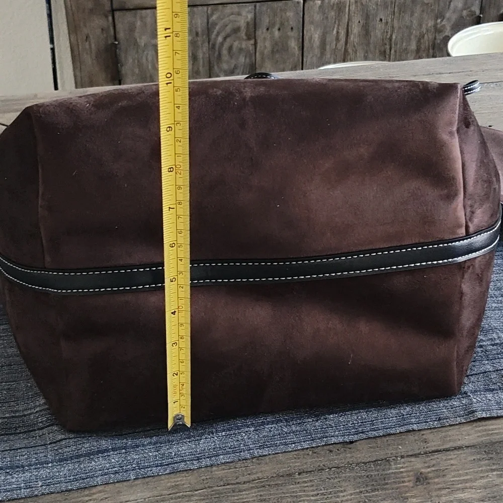 GAP Brown Vegan Suede Bucket Bag.